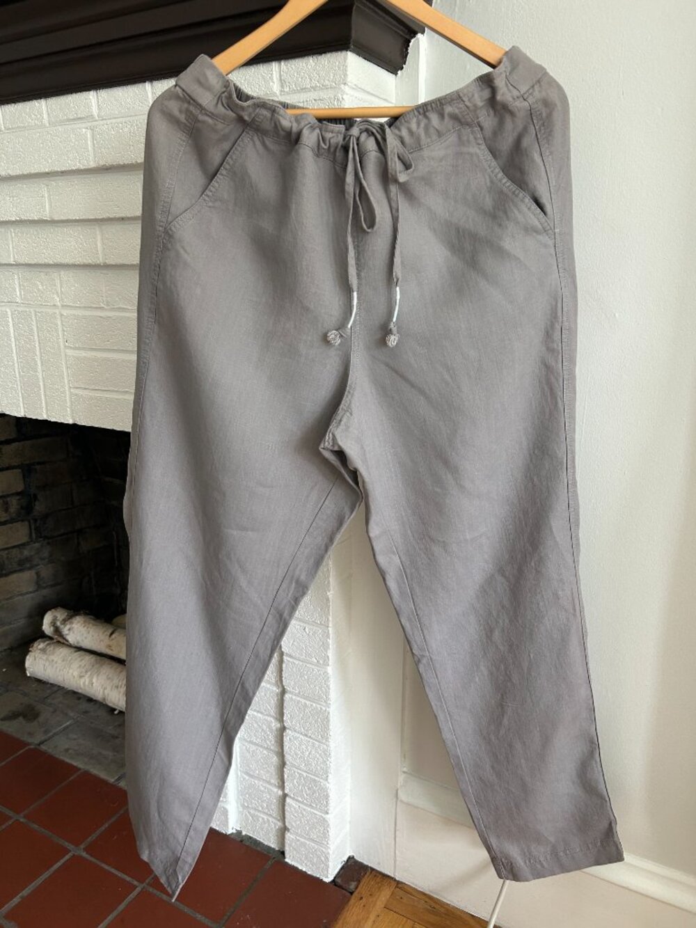 J. Crew Linen Blend Gray Pants Size Large Tall NWT
